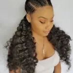 Pigtails With Braids and Hair Rings