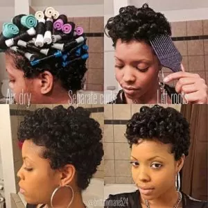 Rod Set On Short Transitioning Hair