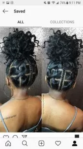corset plaits high curly ponytail
