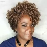 Asymmetrical Crochet Curls