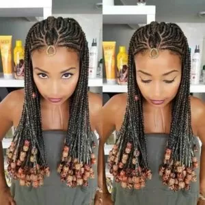 Fulani Braids With Wooden Beads