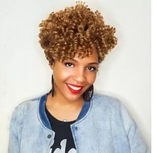 Golden Brown Crochet Curls