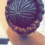 Halo Braid With Cornrowed Design