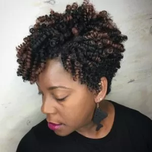 Short Crochet Curls With Side Part