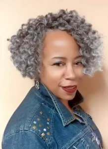 Short Grey Crochet Curls