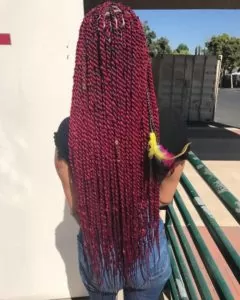 Long Red Senegalese Twists