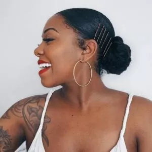 Low Bun With Bobby Pins