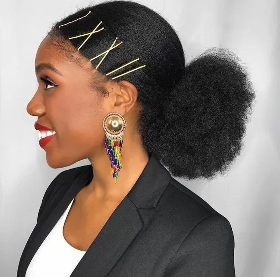 Low Bun With Bobby Pins