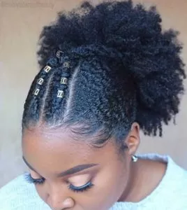 Pony Puff With Flat Twists