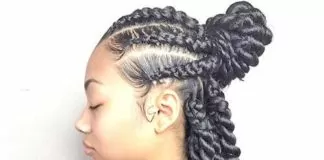 Twist Braids With Bun