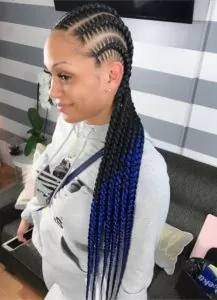 Blue Ombre Stitch Braids