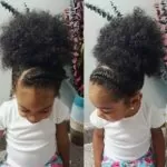 High Puff With Flat Twisted Bangs