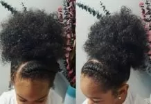 High Puff With Flat Twisted Bangs