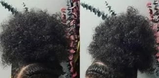High Puff With Flat Twisted Bangs