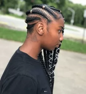 Side-Swept Stitch Braids