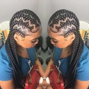 Stitch Braids With Zig Zag Parts