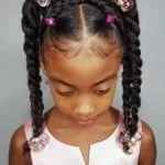 Twisted Ponytails WIth Hair Bubbles