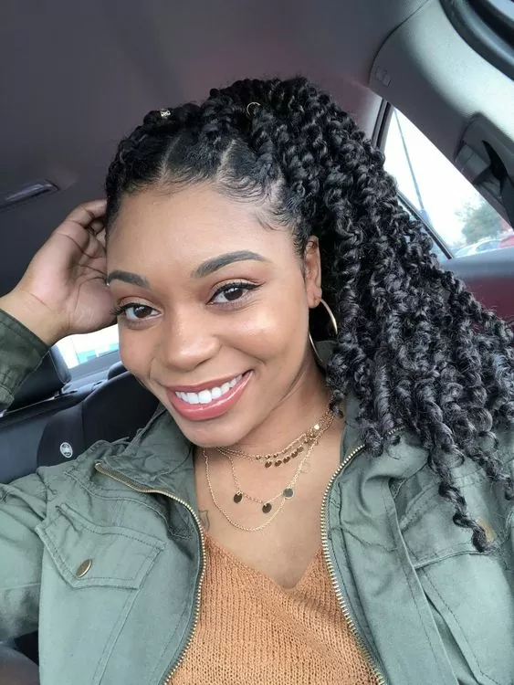 Chunky Passion Twists High Ponytail | Black hair tribe