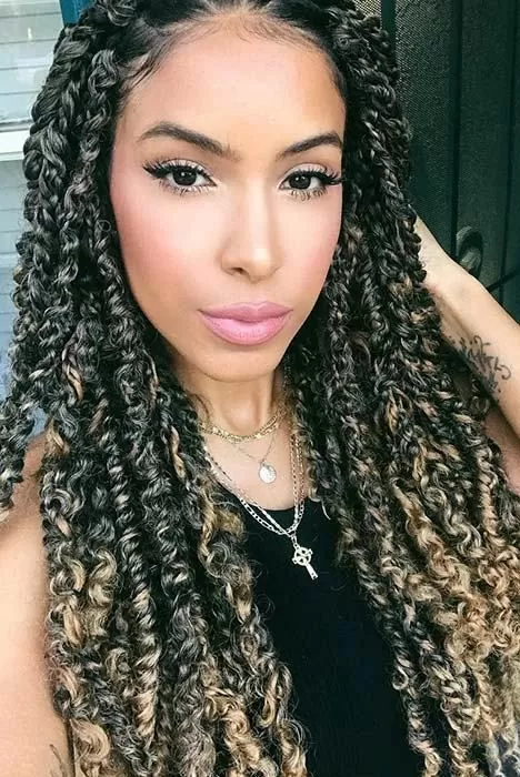 Chunky Passion Twists with Gold Beads
