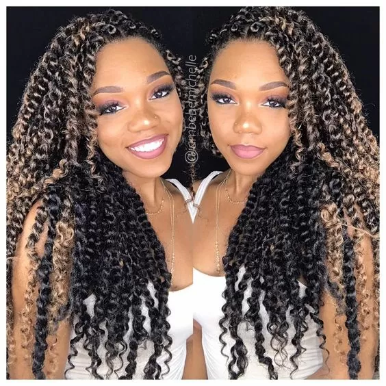 Chunky Passion Twists with Gold Beads