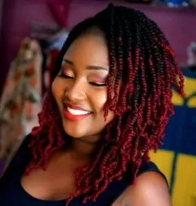 Short Red Ombre Passion Twists