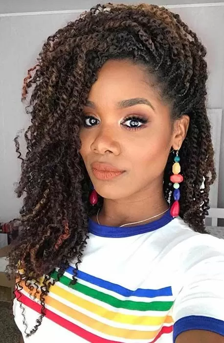 Chunky Passion Twists with Gold Beads