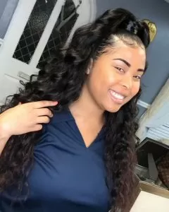 Voluminous Curly High Ponytail