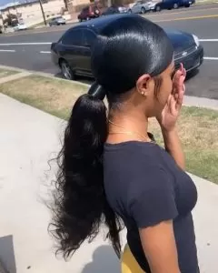 Wraparound Low Ponytail