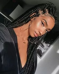 Side-Swept Cornrows