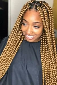 Golden Brown Chunky Box Braids