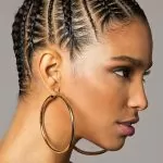 Multi-Sized Cornrowed High Bun