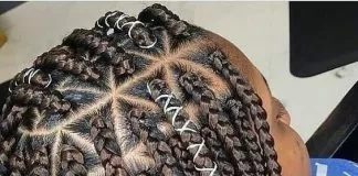 Triangle Part Box Braids