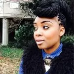 Twisted Box Braid Updo
