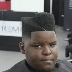 Asymmetrical Juice Box Fade