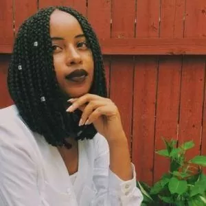 Box Braids Bob With Silver Beads