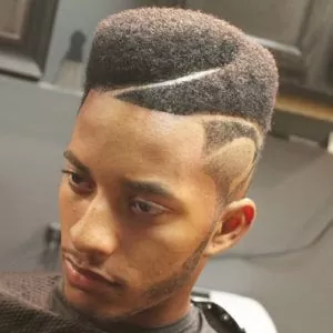 Juice Box Fade With Shaved Design