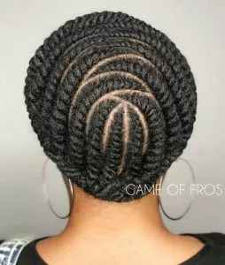 Angled Flat Twist Updo