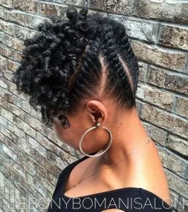 Curly Updo With Flat Twists