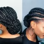 Feed In Flat Twist Low Bun