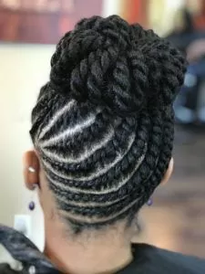 Flat Twist High Bun