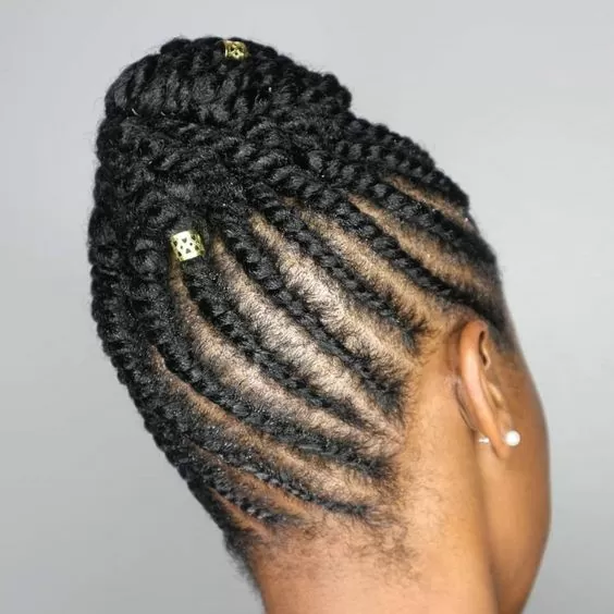Angled Flat Twist Updo