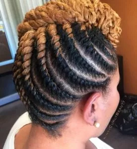 Ombre Flat Twist Updo