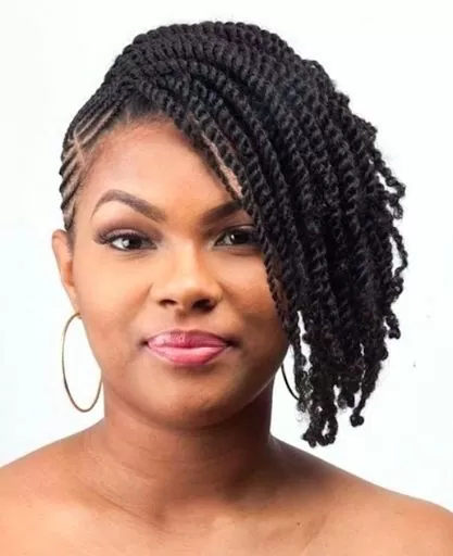 Angled Flat Twist Updo