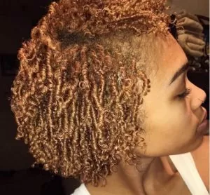 Tight Honey Blonde Finger Coils