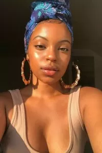 Blue Patterned Head Wrap