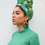 Colorful Green Head Wrap