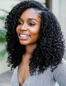 Curly Side Part Weave