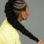 Chunky Mohawk Braid With Multi-Sized Cornrows