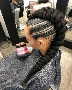 Chunky Mohawk Braid With Stitch Braids