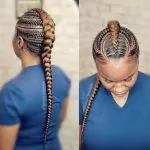Golden Brown Mohawk Braids